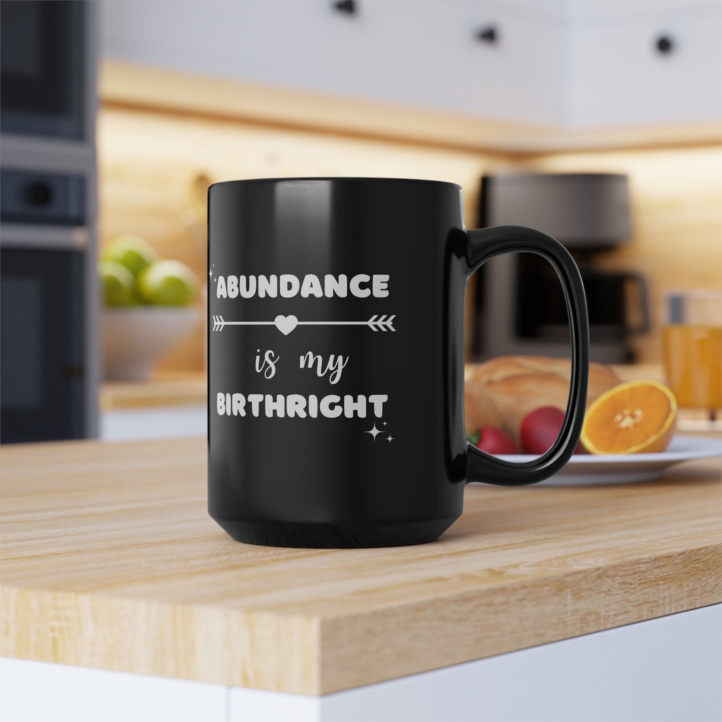 Abundance Is My Birthright Mug (Black)