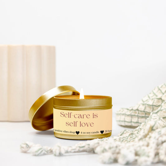 Self Care Is Self Love Mini Tin Candle