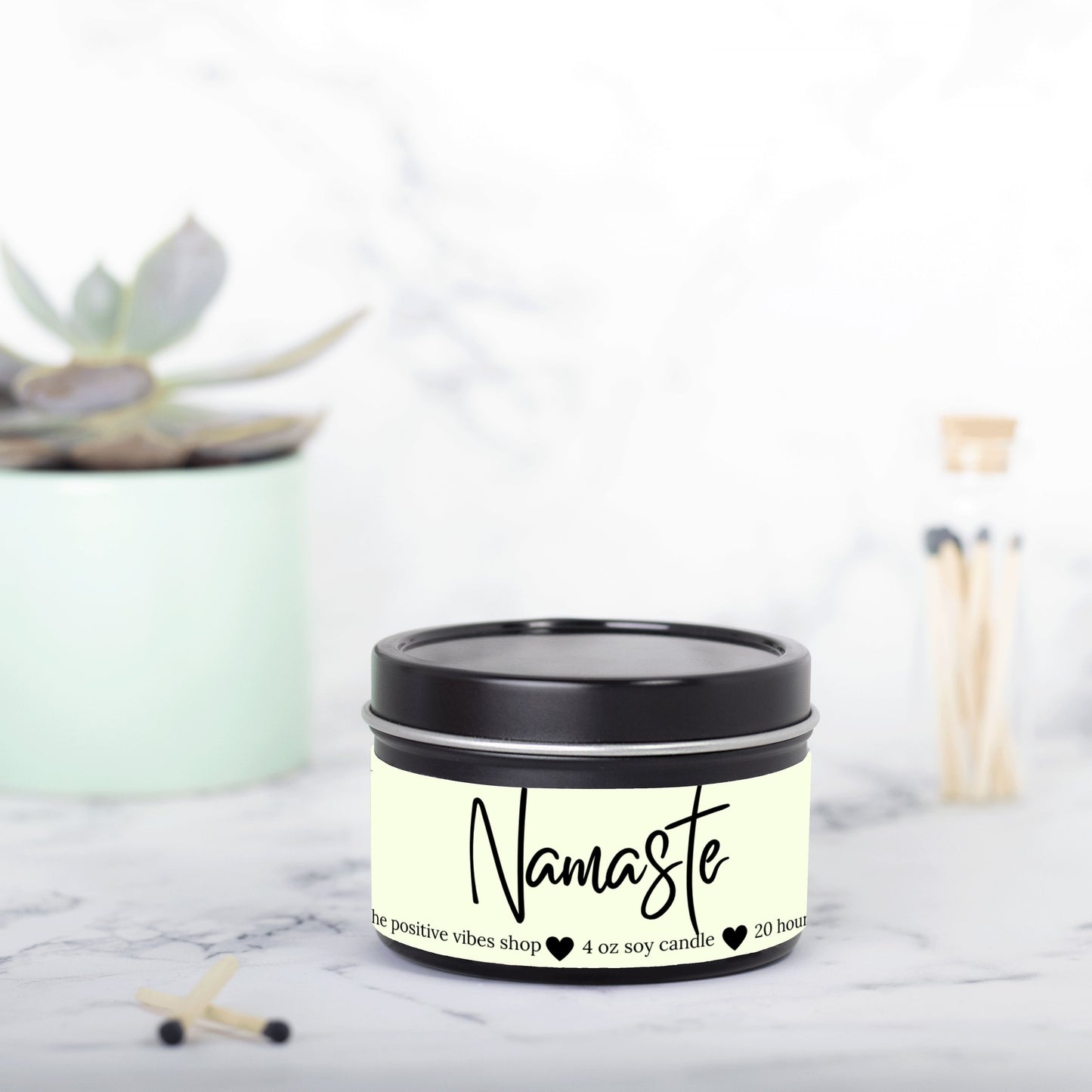 Namaste Mini Tin Candle