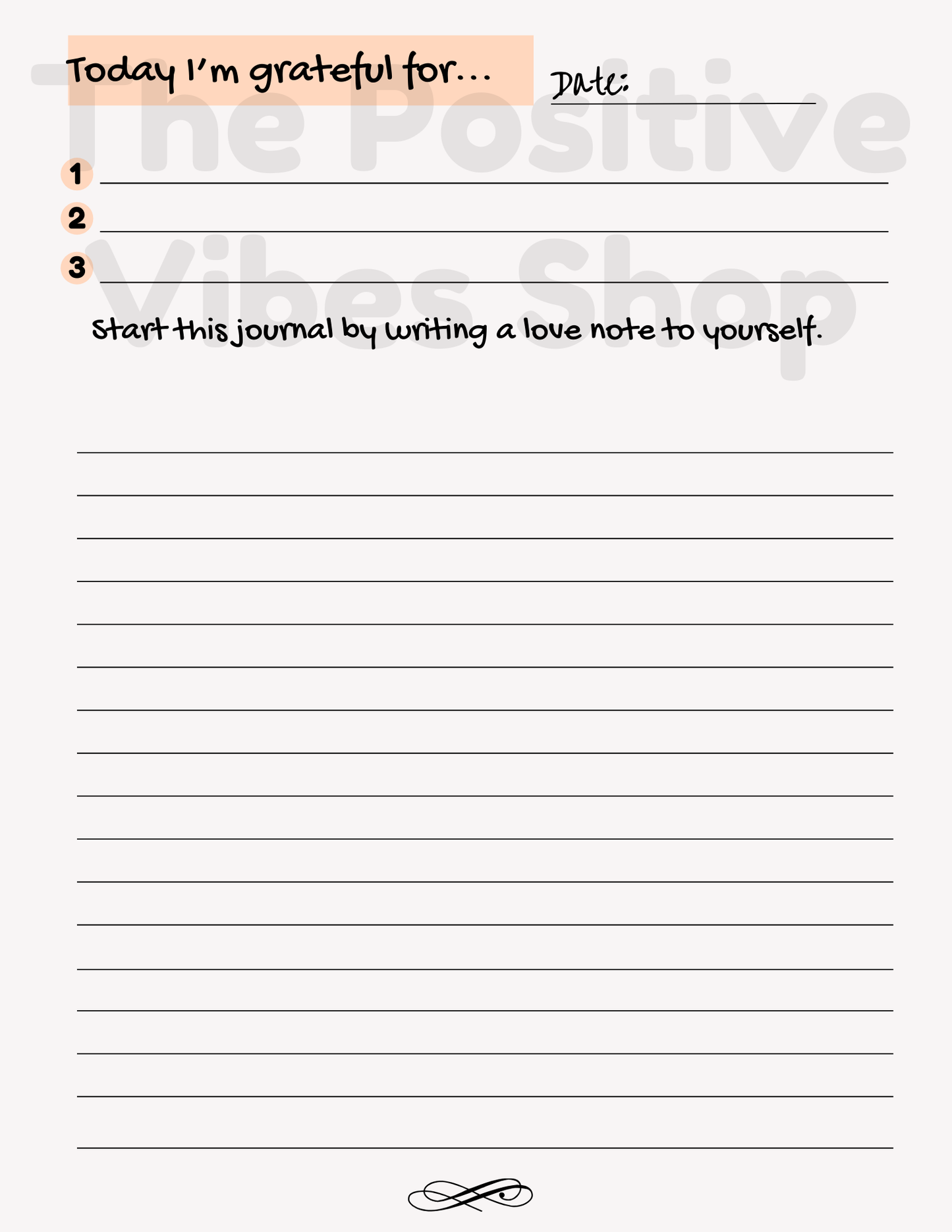 Self-Love & Gratitude Guided Journal Printable Download