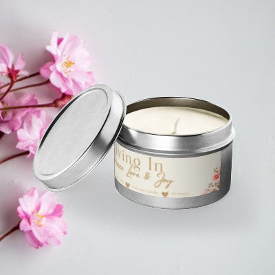 Living In Peace Love & Joy Mini Tin Candle