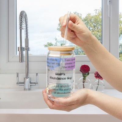 Personalized Glass Abundance Cup