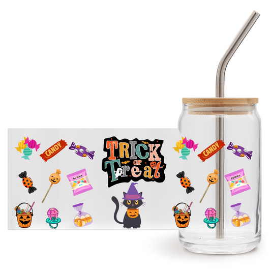 Trick or Treat Glass Cup