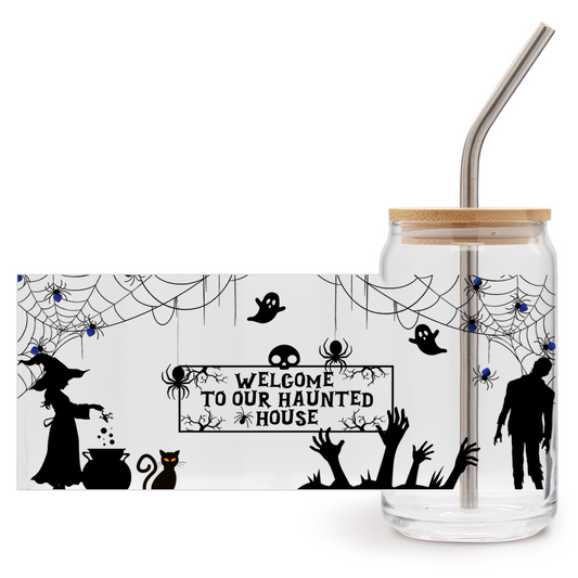 Haunted House Glass Cup